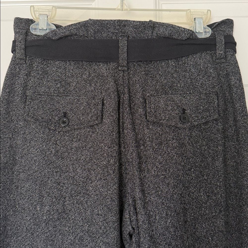 NWT. Madewell Buckley Tailors Black and White Herringbone Paperbag Pants - Picture 7 of 11